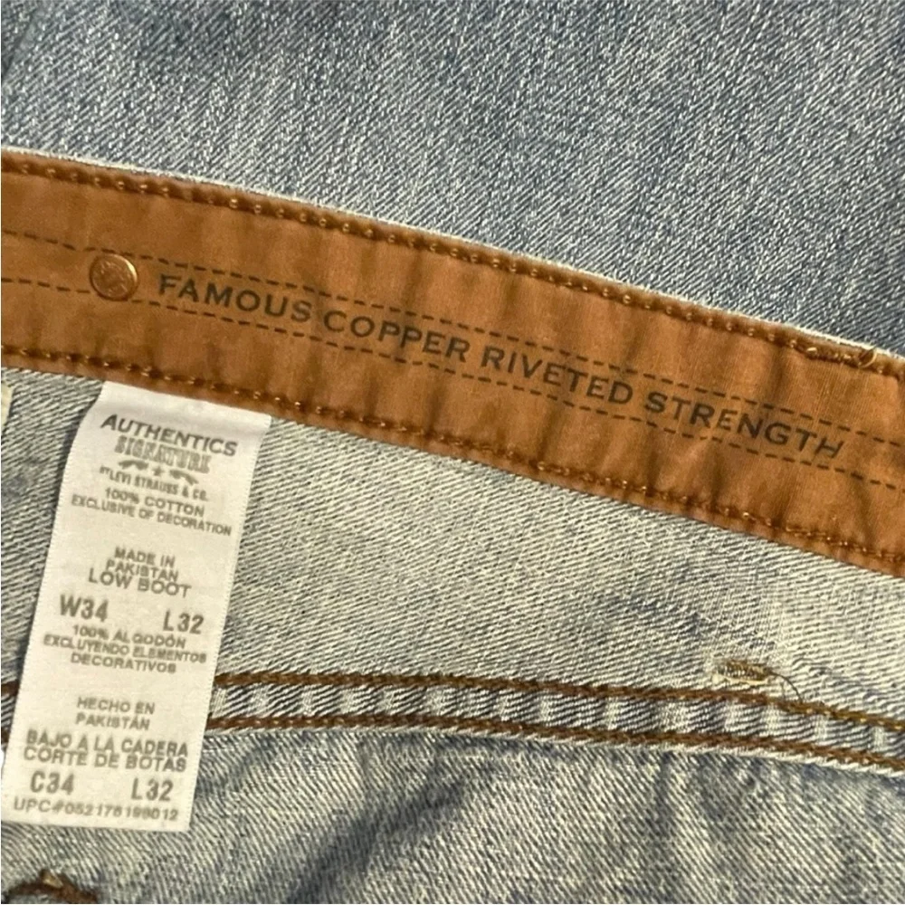 Levi Strauss Authentics Signature Copper Riveted Low Boot Jeans Men Size 34 / 32 - Picture 7 of 7
